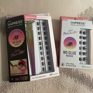 Two New KISS eyelash kits- imPRESS Falsies with applicator